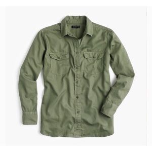 J. Crew Army Green Long Sleeve Button Down Shirt